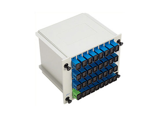 1x32 Plug-in Type PLC Fiber Optic Splitter với SC Connector cho hệ thống FTTX
