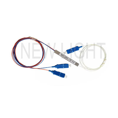 FTTH 1x2 1x4 1x8 1x16 PLC Fiber Optic Splitter với SC UPC / APC Connector và ống thép không gỉ