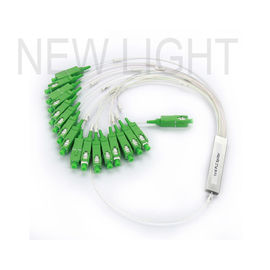 SC/APC Connector SingleMode 900μm Fiber 1x2 Blockless PLC Splitter với tổn thất chèn thấp và thiết kế nhỏ gọn