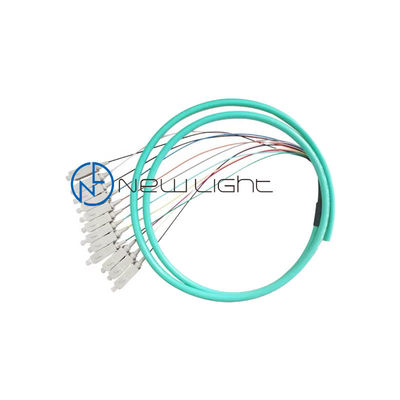 12core Multimode Fiber Optic Pigtail với đường kính 0,9mm cho truyền dữ liệu tốc độ cao