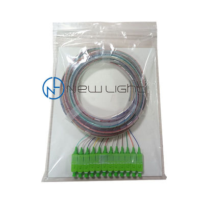 SC APC Connector Fiber Optic Pigtail với bước sóng 1310nm và mất tích chèn thấp cho mạng FTTH